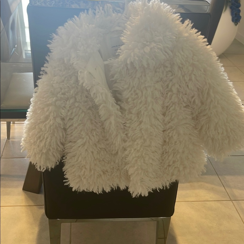 Janie and Jack Cream Fuzzy Jacket